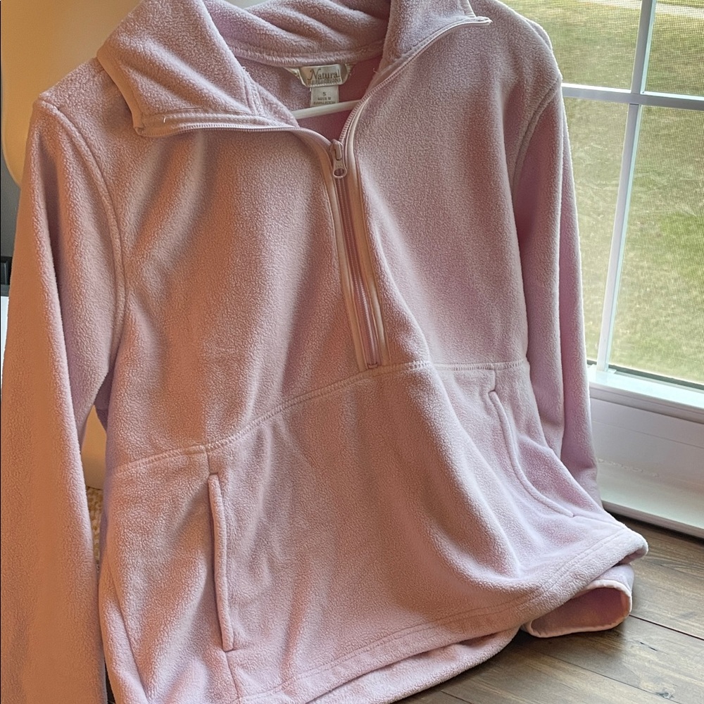 Pink Fleece Zip-up Pullover